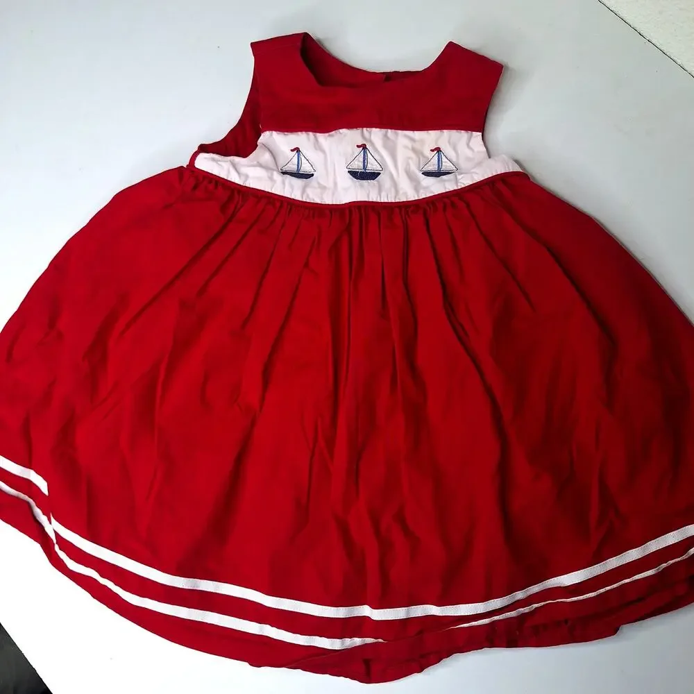 Janie and Jack Baby Lot 6-12m Dresses Plaid Holiday Outfit Sailor Sweater Romper